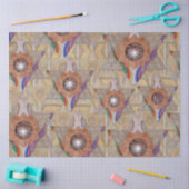 Papier Mousseline 'Etoile de David' en cuir et daim (Artisanat)