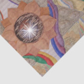 Papier Mousseline 'Etoile de David' en cuir et daim (Détail)