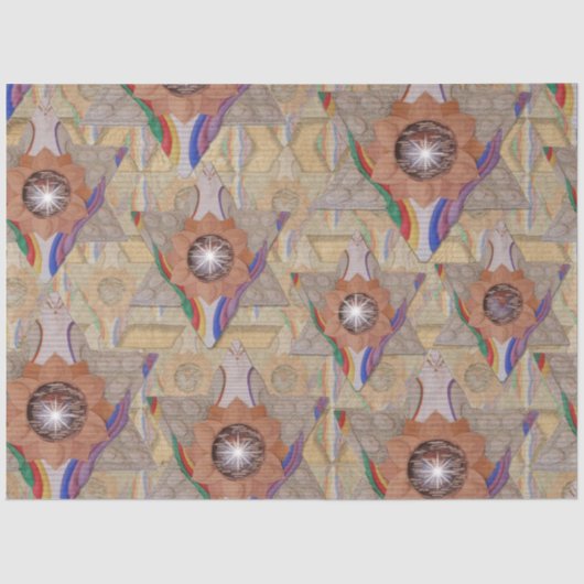 Papier Mousseline 'Etoile de David' en cuir et daim (Recto)