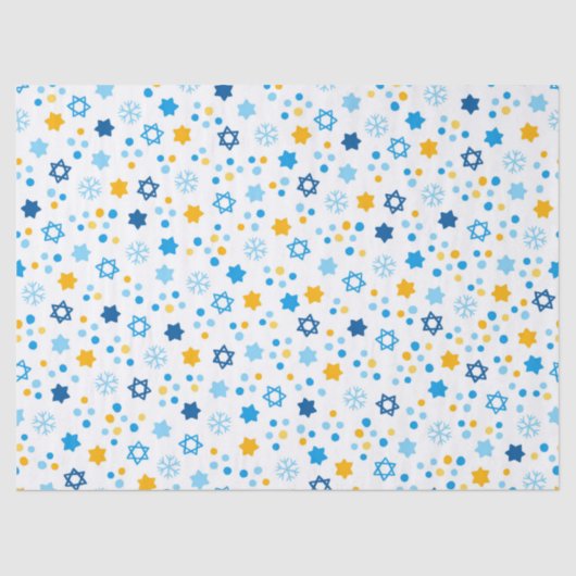 Papier Mousseline Étoile de David Snowflakes (Recto)
