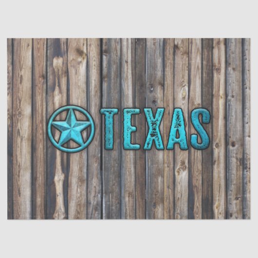 Papier Mousseline Étoile de Texas rustique (bleue) (Recto)