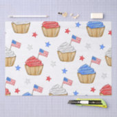 Papier Mousseline Étoile du drapeau patriotique rouge blanc bleu (Artisanat)