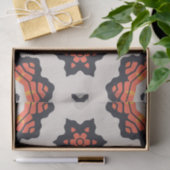 Papier Mousseline Etoile Perse Motif Jaune Beige Orange (Cadeau)