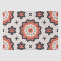 Etoile Perse Motif Jaune Beige Orange