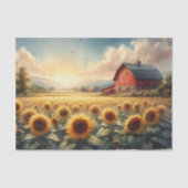 Papier Mousseline Étoile rustique et tournesol aquarelle Découpage (Recto)