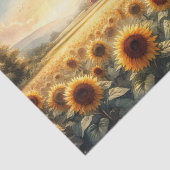 Papier Mousseline Étoile rustique et tournesol aquarelle Découpage (Détail)