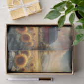 Papier Mousseline Étoile rustique et tournesol aquarelle Découpage (Cadeau)