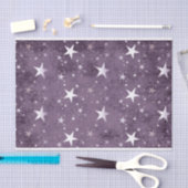 Papier Mousseline Étoiles blanches avec découpage Arrière - plan vio (Artisanat)