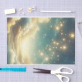 Papier Mousseline Étoiles célestes brillantes étoile ciel d'annivers (Artisanat)