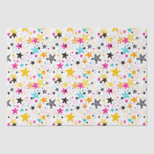 Papier Mousseline Étoiles colorées pour enfants