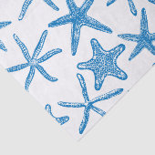 Papier Mousseline étoiles de mer en bleu (Détail)