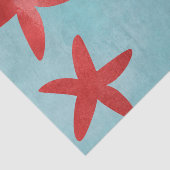 Papier Mousseline Étoiles de mer rouges et bleues (Détail)