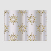 Papier Mousseline Etoiles de Noël d'or sur argent (Recto)