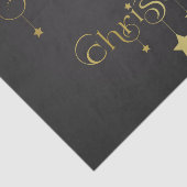 Papier Mousseline Etoiles de Noël Joyeux Or Précieux (Détail)