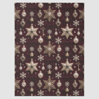 Papier Mousseline Étoiles de Noël Vintage Élégance d'Ornement de Fêt