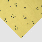 Papier Mousseline Étoiles de noir sur le jaune (Détail)