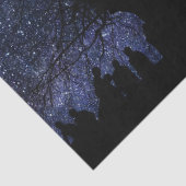 Papier Mousseline Étoiles De Nuit Sombre Énorme Super Moon Tree Pers (Détail)