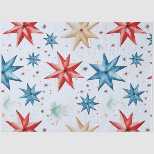 Papier Mousseline Étoiles de papier et flocons de neige Noël (Recto)