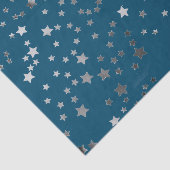 Papier Mousseline Étoiles dispersées sur le bleu (Détail)