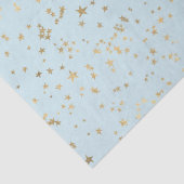 Papier Mousseline Étoiles dorées bleu clair (Détail)