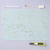 Papier Mousseline Étoiles dorées bleu clair (Artisanat)