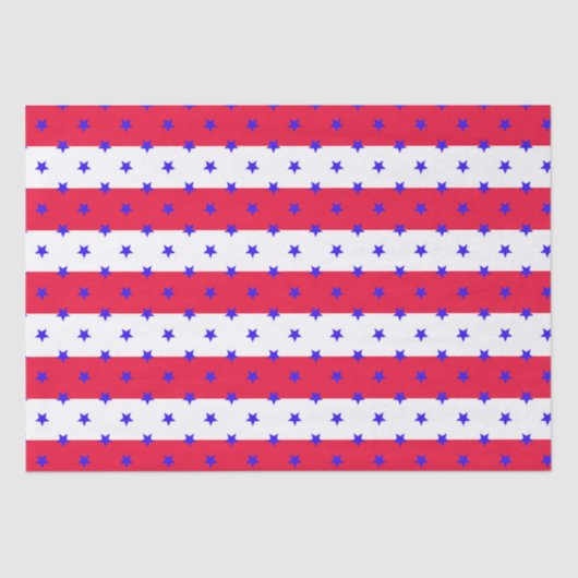 Papier Mousseline Étoiles et bandes (Recto)