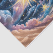 Papier Mousseline Étoiles et nuages célestes abstraits (Détail)