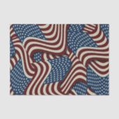 Papier Mousseline Étoiles & Grilles Red & Blue États-Unis drapeaux a (Recto)