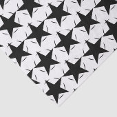 Papier Mousseline Étoiles Noires Blanches (Détail)