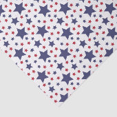 Papier Mousseline Étoiles Rouge Blanc Et Bleu (Détail)
