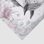 Papier Mousseline Étonnant Cheval Dapper Gris Floral (Détail)