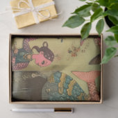 Papier Mousseline Etrange Femme Filles Sous La Mer Collage Découpage (Cadeau)