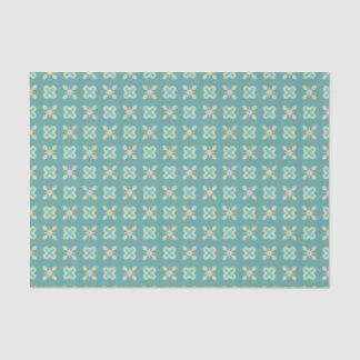 Papier Mousseline Etrangère Occidentale Dusty Turquoise Cream Aqua G