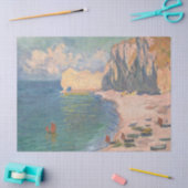 Papier Mousseline Étretat : La plage et la falaise de Claude Monet (Artisanat)