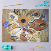 Papier Mousseline Etruscan vase with Flowers, Redon (Artisanat)