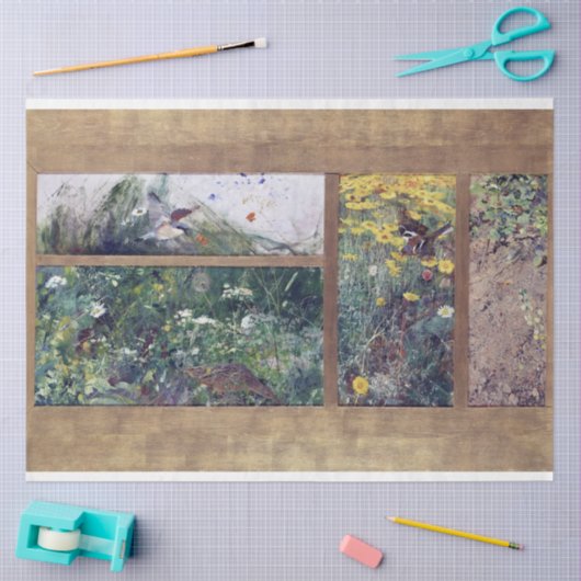 Papier Mousseline Études d'oiseaux, Bruno Liljefors (Artisanat)