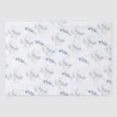 Papier Mousseline Eucalyptus bleu blanc (Recto)