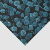 Papier Mousseline Eucalyptus en bleu (Détail)