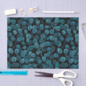 Papier Mousseline Eucalyptus en bleu (Artisanat)