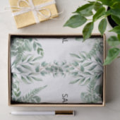 Papier Mousseline Eucalyptus mariage Aquarelle florale blanche (Cadeau)