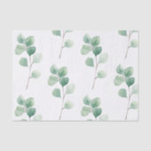 Papier Mousseline Eucalyptus Motif vert (Recto)