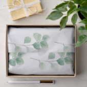 Papier Mousseline Eucalyptus Motif vert (Cadeau)