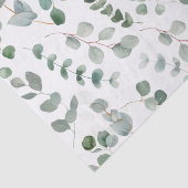 Papier Mousseline Eucalyptus Vert Feuille motif floral (Détail)