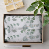 Papier Mousseline Eucalyptus Vert Feuille motif floral (Cadeau)