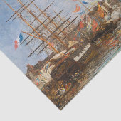 Papier Mousseline Eugene Boudin - Fête dans le port de Honfleur (Détail)