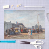 Papier Mousseline Eugene Boudin - Heure du bain à Trouville (Artisanat)
