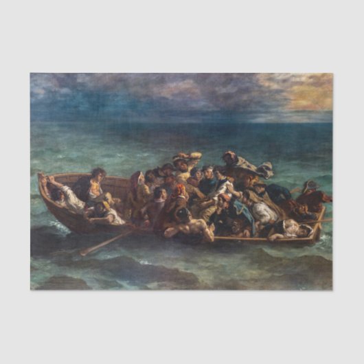 Papier Mousseline Eugene Delacroix - L'épave de Don Juan (Recto)