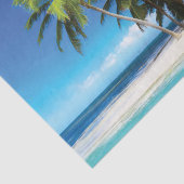 Papier Mousseline Exotic beach throw pillow (Détail)