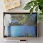 Papier Mousseline Exotic beach throw pillow (Cadeau)