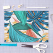 Papier Mousseline Exotic Tropical Leaves (Artisanat)